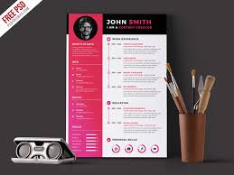 Modern Resume Cv Template Free Psd Psdfreebies Com