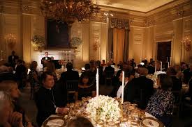 The buffalo mantel can be seen. A Look Inside The Stunning State Dinner At The White House