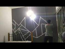 Maybe you would like to learn more about one of these? Diy Wall Deco Paint Geometric Wall Paint Cat Dinding Corak Geometrik Youtube