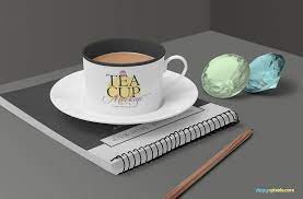 Download Free Tea Cup Mockup Scene Zippypixels