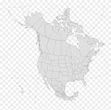 Hawaii is depicted as being closer to mainland usa than it actually is for the sake of making it easily printable. Blank Map Of North America Png North America Countries And Capitals Map Clipart 3543671 Pikpng