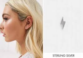 KINGSLEY RYAN Kolczyki PIERCING srebro PIORUNY • Cena, Opinie • Kolczyki  13198738146 • Allegro