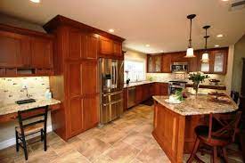 Kitchen floor tile comes in three types: Kitchen Light Cherry Cabinets Travertine Floors Design Cabinets With Wood Floor Tile Country Kitchen Design Pictures And Decorating Ideas Cabtivist