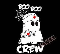 Download Boo Boo Crew Nurse Ghost Spider Web Funny Halloween Svg Png Eps Cameo Silhouette Cutting File Cricut Craft Design Digital Download Buy T Shirt Designs