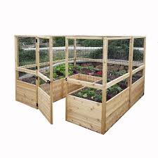 If this is a problem in your vegetable garden, then here is a clever solution for you! Outdoor Living Today 8 Ft X 8 Ft Raised Garden Bed W Deer Fence Option The Home Depot Canada