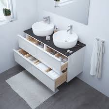 Godmorgon Meuble Lavabo 4tir Brillant Blanc 120x47x58 Cm Ikea Meuble Lavabo Lavabo A Poser Bathroom Vanity