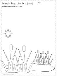 Pond Animals Worksheetworksheets Pond Animals Water Animals Preschool Animal Habitats
