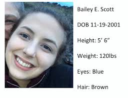 UPDATE: Bailey Scott has been found, safe, as of Feb. 13, according to  family members. MISSING PERSON ALERT: Quilcene girl, 16, is being sought  The Jefferson County Sheriff's Office