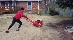 The lawn aerator makes it extremely easy to aerate soil yourselves for a way greener, healthier and more beautiful lawn. Aerating The Front Lawn With An Aerator From Home Depot Youtube