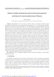 Solid and liquid waste removed from residential properties, typically human waste. Pdf Influence Of Public Administration And Environmental Management Performance Of Cement Manufacturing In Malaysia