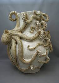 Giant Ceramic Octopus Vase By Shayne Greco Beautiful Shabby Etsy In 2020 Ceramic Sculpture Mediterranean Sculptures Ceramics