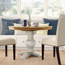 Bacyion dining table set for 4, modern kitchen table and chairs set, round glass dining room table and faux leather dining chairs set, 3 pieces dining set for small space white 4.5 out of 5 stars 2 $477.98 $ 477. Round White Kitchen Dining Tables You Ll Love In 2021 Wayfair
