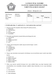 Maybe you would like to learn more about one of these? Latihan Soal Uas Biologi Kelas 10 Semester 1
