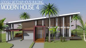 Free download designing house plans unique drawing floor plans with sketchup. Google Sketchup Speed Building Modern House 4 Youtube