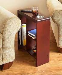 Narrow End Table Drink Holder Slim Sofa Side Shelf Storage Living Room Furniture Unbranded Tradition Living Room Table Sets Narrow Side Table Sofa Side Table