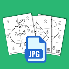 Color the pictures online or print them to color them with your paints or welcome to our supersite for interactive & printable online coloring pages! Set Of Cute Food Square Puzzle Learn To Count 1 6