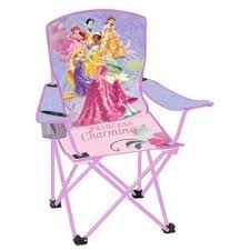 Amazon Com Disney Youth Princess Folding Chair With Armrest And Cup Holder Sports Outdoors Kids Chairs Folding Armchair Camping Chairs
