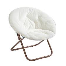 Pairs with other sauder boulevard café home furniture, (sold separately). Urban Shop Faux Fur Saucer Chair With Metal Frame One Size White Brickseek