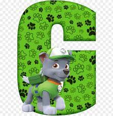 Abecedario de rubble de paw patrol. G De Alfabeto Decorativo Paw Patrol Alphabet Letters Png Image With Transparent Background Toppng