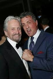 Sylvester With Michael Douglas Sylvester Stallone Hollywood Actor Badass Movie