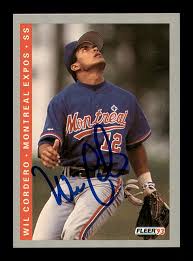 Wil Cordero Autographed 1993 Fleer Card #73 Montreal Expos SKU #183573