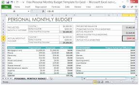 Monthly Budget Template Excel Lovely Free Personal Monthly Bud Template For Excel Monthly Budget Template Budget Template Printable Personal Budget Template