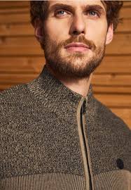 STREET-ONE Tweekleurig gestructureerd jack voor heren in Bruin