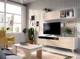 Los beneficios de comprar por internet es la rapidez del envío y vas a tener que desplazarte para poder recibir el pedido en tu casa sin costes. Mueble Ada Para Salon Blanco Y Madera Natural 180x180x41 Cm Leroy Merlin