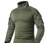 ReFire Gear Camisa militar táctica militar de manga larga para hombre,  diseño de camuflaje, con cremallera de 1/4
