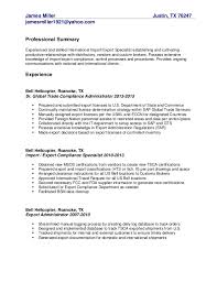 Import & export role is responsible for interpersonal, computer, leadership, microsoft, presentation, english responsibilities for specialist import / export resume. Resume