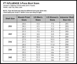 Clean Full Tilt Boots Size Chart Shop Ski Boot With Glisshop