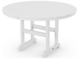 37 x 37 outdoor patio dining table with umbrella hole square garden furniture. Polywood La Casa Cafe Recycled Plastic 48 Round Dining Table With Umbrella Hole Pwrt248
