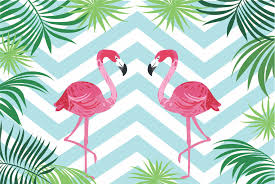 Painel De Festa Tropical Flamingo Fundo Listrado Plano de fundo banco de vídeos. painel decoracao festa tropical flamingo 01