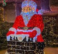 LED Christmas Lights String Lights Santa Claus Climbing Chimney Holiday  Outdoor Decoration Lights