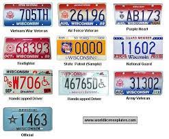 License Plates Of Wisconsin United States License Plate Wisconsin Vietnam War Veterans