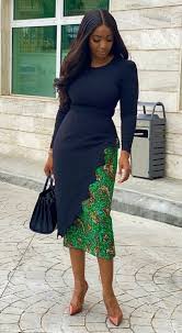 Robes en pagne robe longue en pagne top noir et jupe longue coloré moderne admirable combinaison avec jupe crayon en pagne et le voile. Pagne Mes Noces Afro