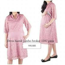 Anda juga bisa memilih busana brokat berupa dress yang loose, yang cocok dipakai untuk. Dress Brokat Ibu Hamil Menyusui Pink Dress Pesta Bumil Busui Dress Jumbo Xxl Ld 115 Busui Shopee Indonesia