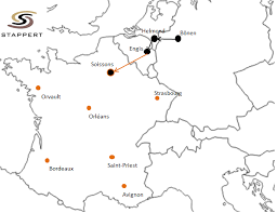 S'étendant entre 47 et 52° de latitude nord, et entre 6 et 14° de longitude est, le pays. Carte Navettes Allemagne Stappert