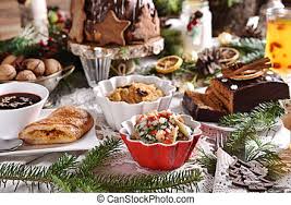 Maybe you would like to learn more about one of these? Christmas Eve Table With Traditional Dishes And Cakes Christmas Eve Table With Traditional Wafer Dishes And Cakes And Canstock
