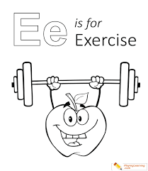 Take a gander, print and color to your hearts content. E Is For Exercise Coloring Page 02 Free E Is For Exercise Coloring Page