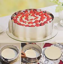 Retractable Stainless Steel Adjustable Springform Cake Mould Bakeware Pan Cake Pan Sizes No Bake Cake Cake Mold
