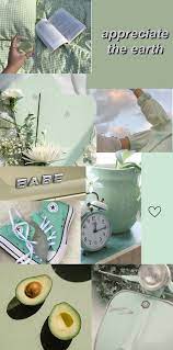 Phone Wallpaper Pastel Green Aesthetic Estetika Hijau Seni Buku Hijau Mint