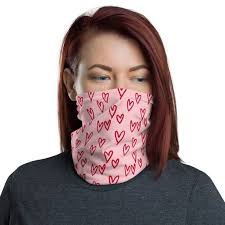 Neck Gaiter: Lots of Red Hearts