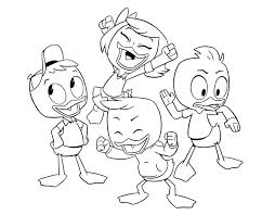 Ducktales is an animation series produced by disney television animation and developed by matt youngberg and francisco angones in 2017. Ducktales Coloring Pages Free Printable Coloring Pages For Kids