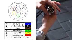 Steckerbelegung anhanger 7 polig anhanger stecker 13 polig 7. 7 Polige Stecker Montageanleitung Youtube