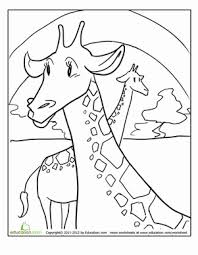 Giraffe Coloring Worksheet Education Com Zoo Coloring Pages Cool Coloring Pages Giraffe Coloring Pages