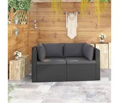 Like all garden furniture, the best rattan garden furniture is selling out fast, but it's worth the wait for this timeless outdoor look. Vidaxl 2 Piece Garden Sofa Set With Cushions Poly Rattan Black Couch Seat 8719883743806 Ebay