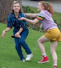 Best sadie sink and millie bobby brown's edits on instagram (#1). Millie Bobby Brown Goofs Around With Sadie Sink On Stranger Things Set Daily Mail Online