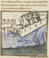 Battle Between Rome And Carthage Histoire Universelle Depuis La Creation Jusqu A Cesar France Ca Illuminated Manuscript Medieval Art Illumination Art