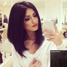 Faddish Long Natural Straight Side Parting Lace Front Human Hair Wig For Women Medium Brown Hair Styles Hair Lengths Medium Length Hair Styles